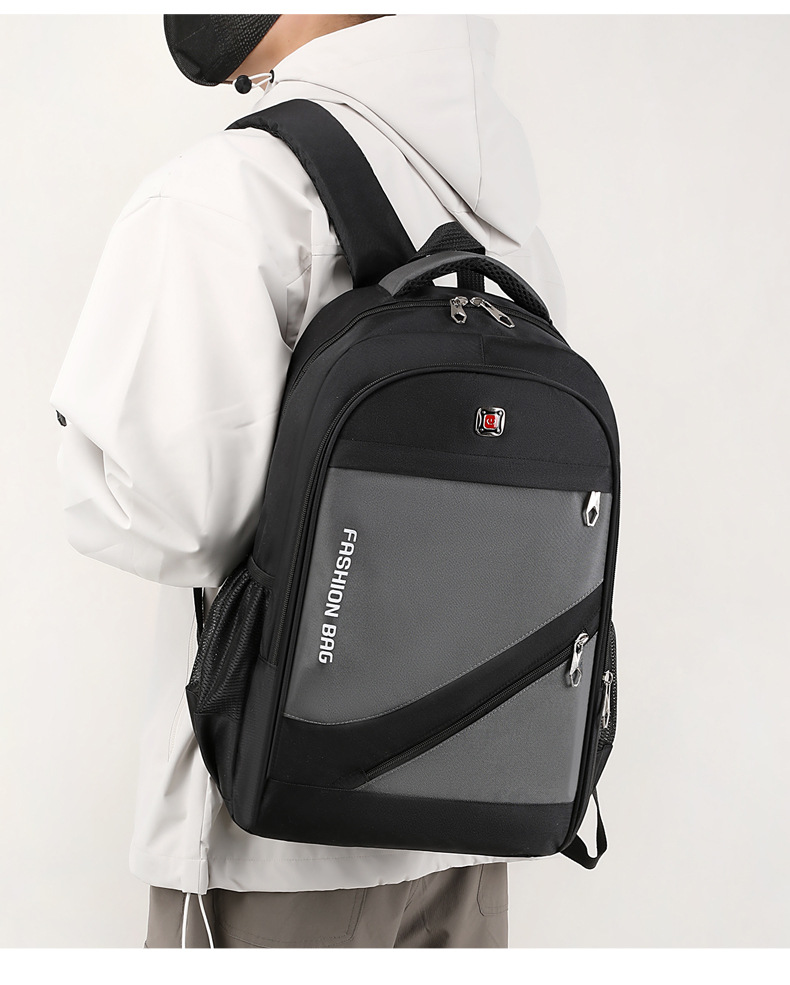 Oxford Cloth Business Laptop Backpack for Men, 20-35L Commuter Travel Daypack Fits 12-Inch Laptop
