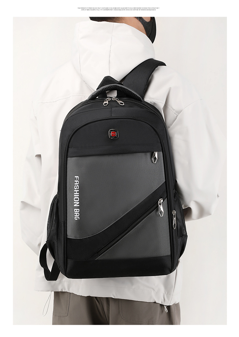 Oxford Cloth Business Laptop Backpack for Men, 20-35L Commuter Travel Daypack Fits 12-Inch Laptop