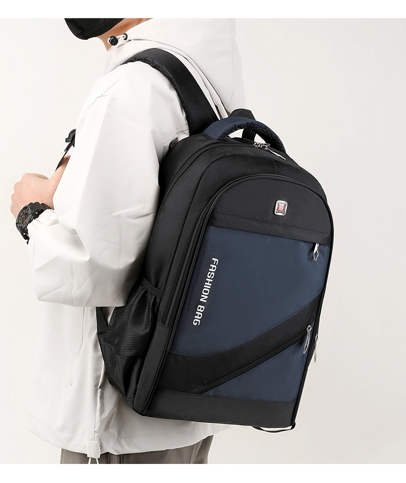Oxford Cloth Business Laptop Backpack for Men, 20-35L Commuter Travel Daypack Fits 12-Inch Laptop