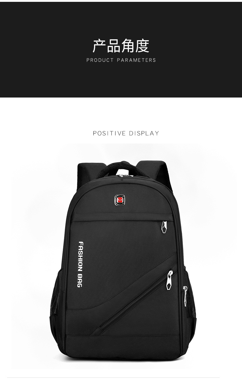Oxford Cloth Business Laptop Backpack for Men, 20-35L Commuter Travel Daypack Fits 12-Inch Laptop
