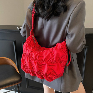 FARAMON Small PU Bucket Bag for Women, Chain Crossbody Handbag with Magnetic Closure