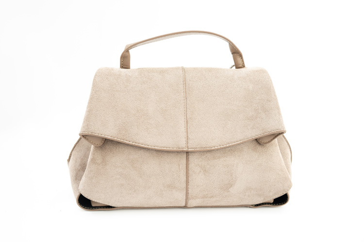 Women Suede Shoulder Crossbody Bag, Minimalist Flap Zip Large Box Handbag for Daily Wear