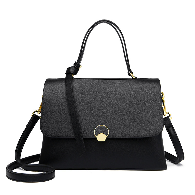 Women's Small Leather Square Crossbody Bag, Color Block Shoulder Handbag for Everyday Use