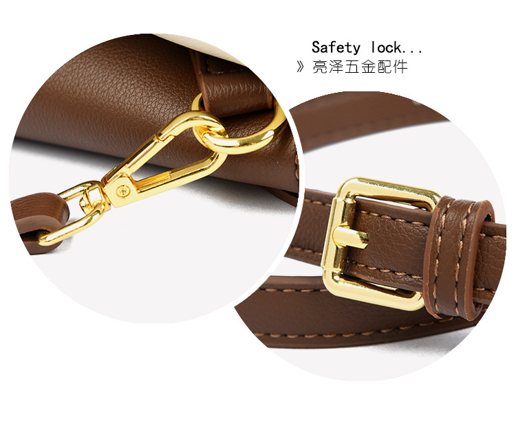 Women's Small Leather Square Crossbody Bag, Color Block Shoulder Handbag for Everyday Use
