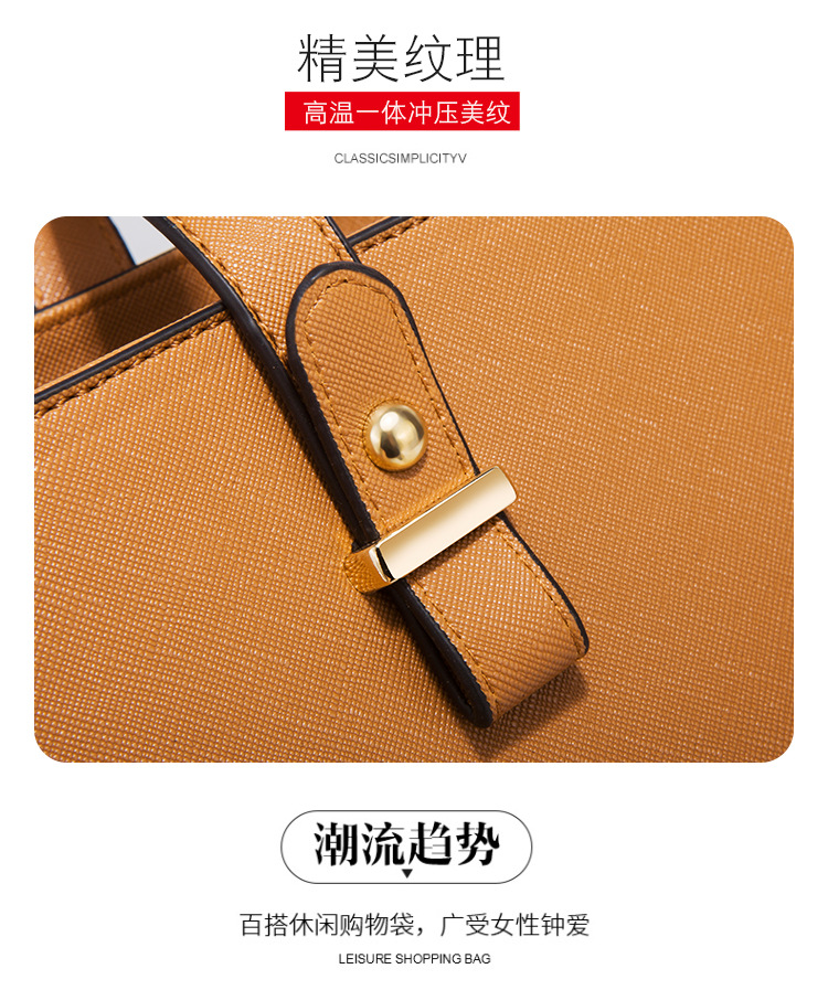 Women PU Leather Shoulder Handbag Set, Solid Color Zip Tote with Matching Pouch for Daily Use