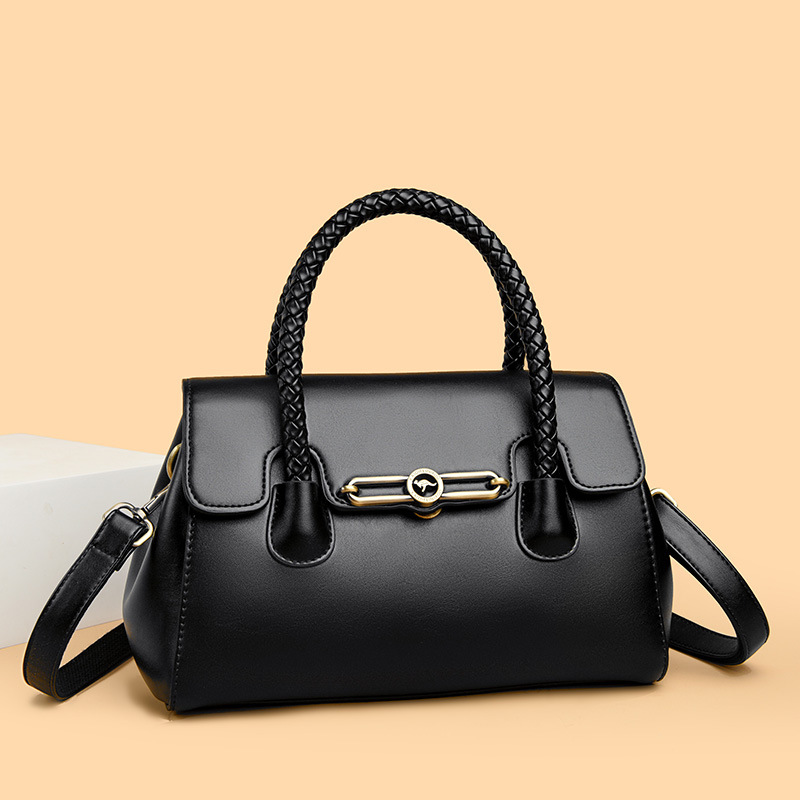 Women PU Leather Shoulder Bag with Zipper, Medium Square Crossbody Handbag for Daily Use