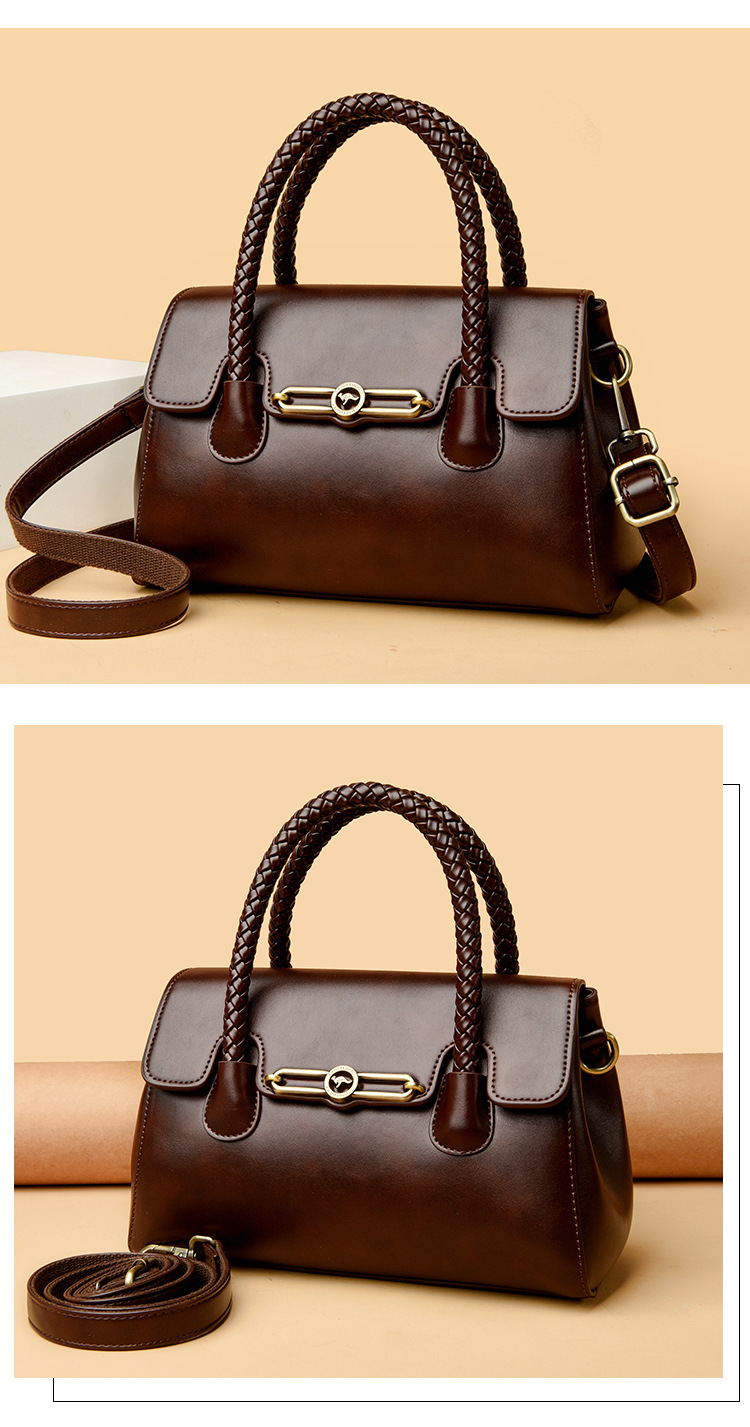 Women PU Leather Shoulder Bag with Zipper, Medium Square Crossbody Handbag for Daily Use