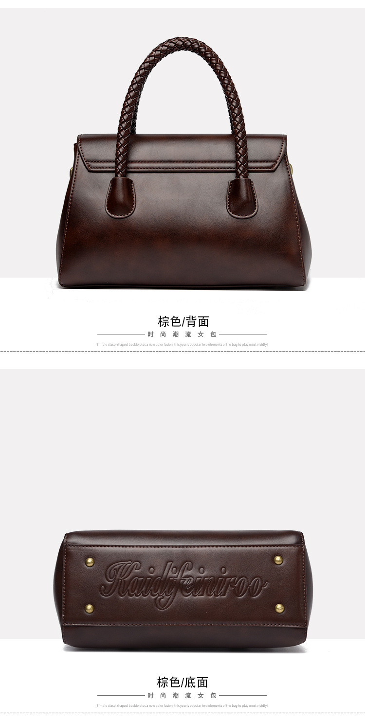 Women PU Leather Shoulder Bag with Zipper, Medium Square Crossbody Handbag for Daily Use
