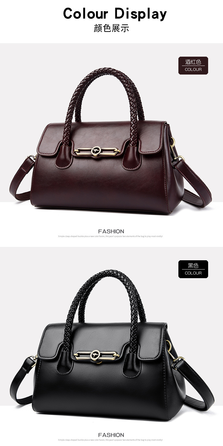 Women PU Leather Shoulder Bag with Zipper, Medium Square Crossbody Handbag for Daily Use