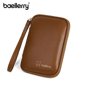 Baellerry Mini Women's Crossbody Phone Bag, PU Leather Small Square Shoulder Bag with Double Zipper