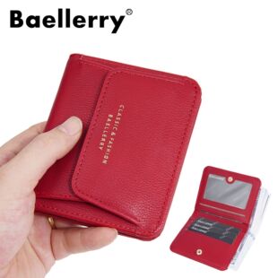 Baellerry Mini Women's Crossbody Phone Bag, PU Leather Small Square Shoulder Bag with Double Zipper