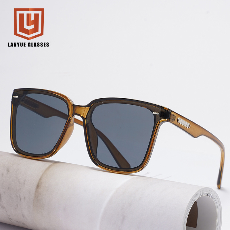 LANYUE Square Frame Sunglasses for Men and Women, UV380 PC Lens Sun Glasses for Fishing, Cycling and Driving