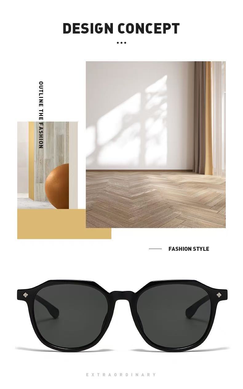 Women UV400 Polygon Sunglasses, Retro Full Frame PC Sun Glasses for Outdoor Travel and Driving