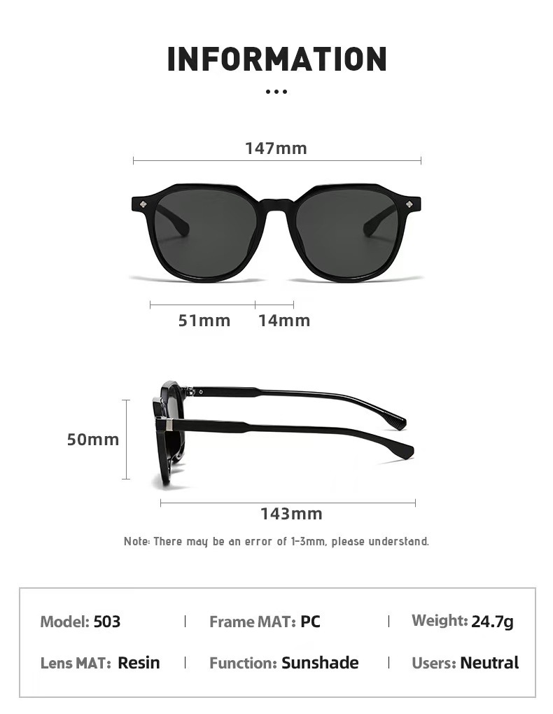 Women UV400 Polygon Sunglasses, Retro Full Frame PC Sun Glasses for Outdoor Travel and Driving