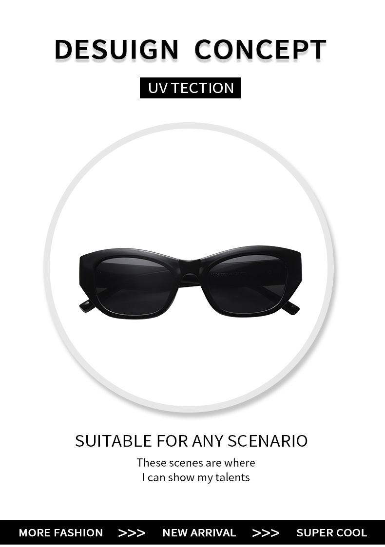 Polarized Cat Eye Sunglasses for Women, UV400 PC Frame Retro Sun Glasses for Driving and Outdoor