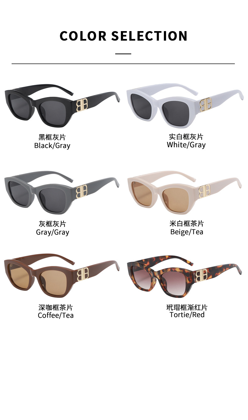 Polarized Cat Eye Sunglasses for Women, UV400 PC Frame Retro Sun Glasses for Driving and Outdoor