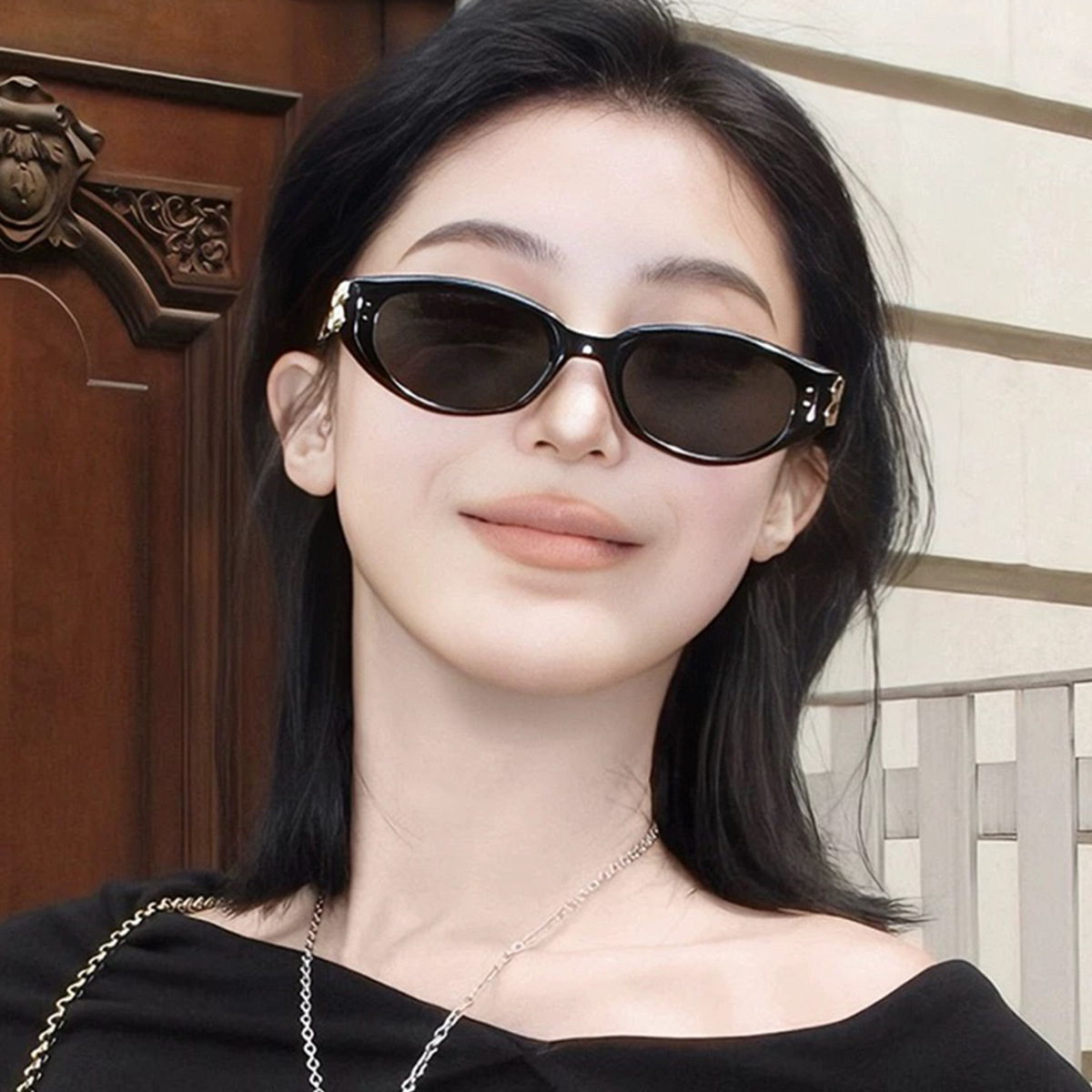 GM Cat Eye Sunglasses for Women, UV400 PC Lens Full Frame Sun Glasses for Driving and Travel