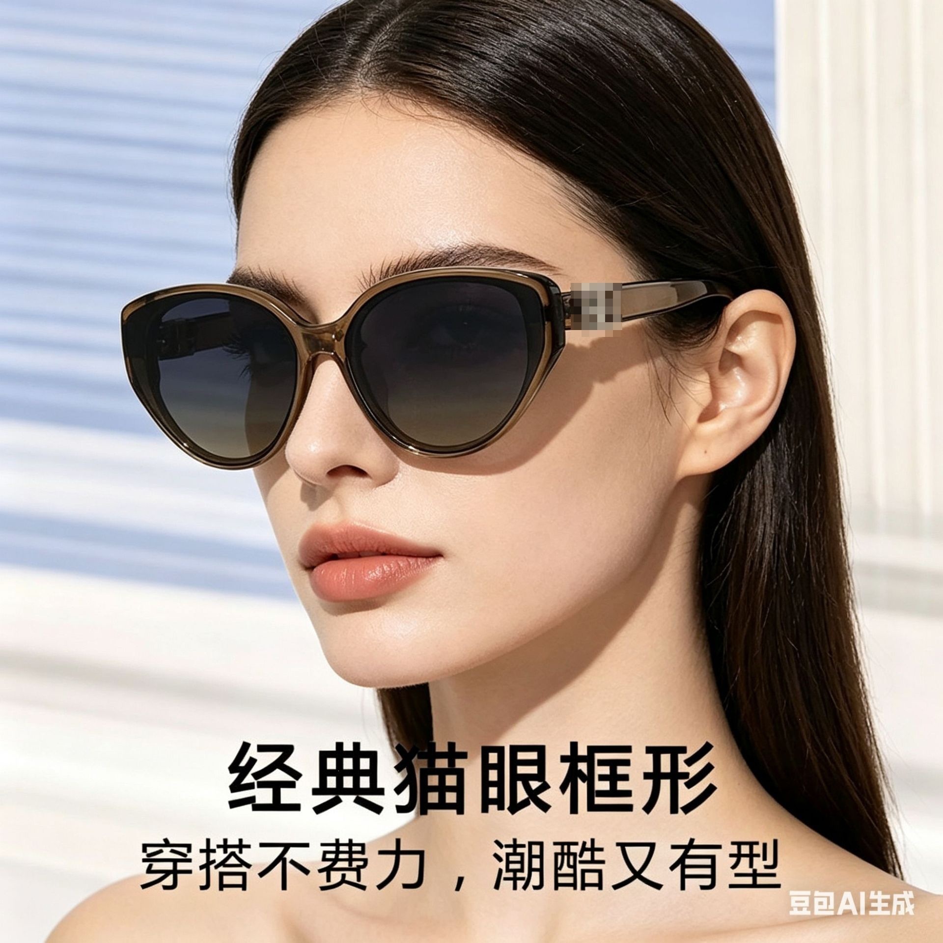 Cat Eye Sunglasses for Women and Men, UV400 PC Frame Retro Style Sun Glasses for Outdoor Travel