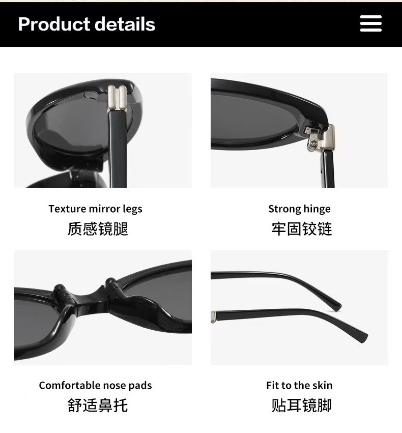 Foldable UV400 Sunglasses for Women, Lightweight Full Frame Sun Glasses for Outdoor Travel and Driving