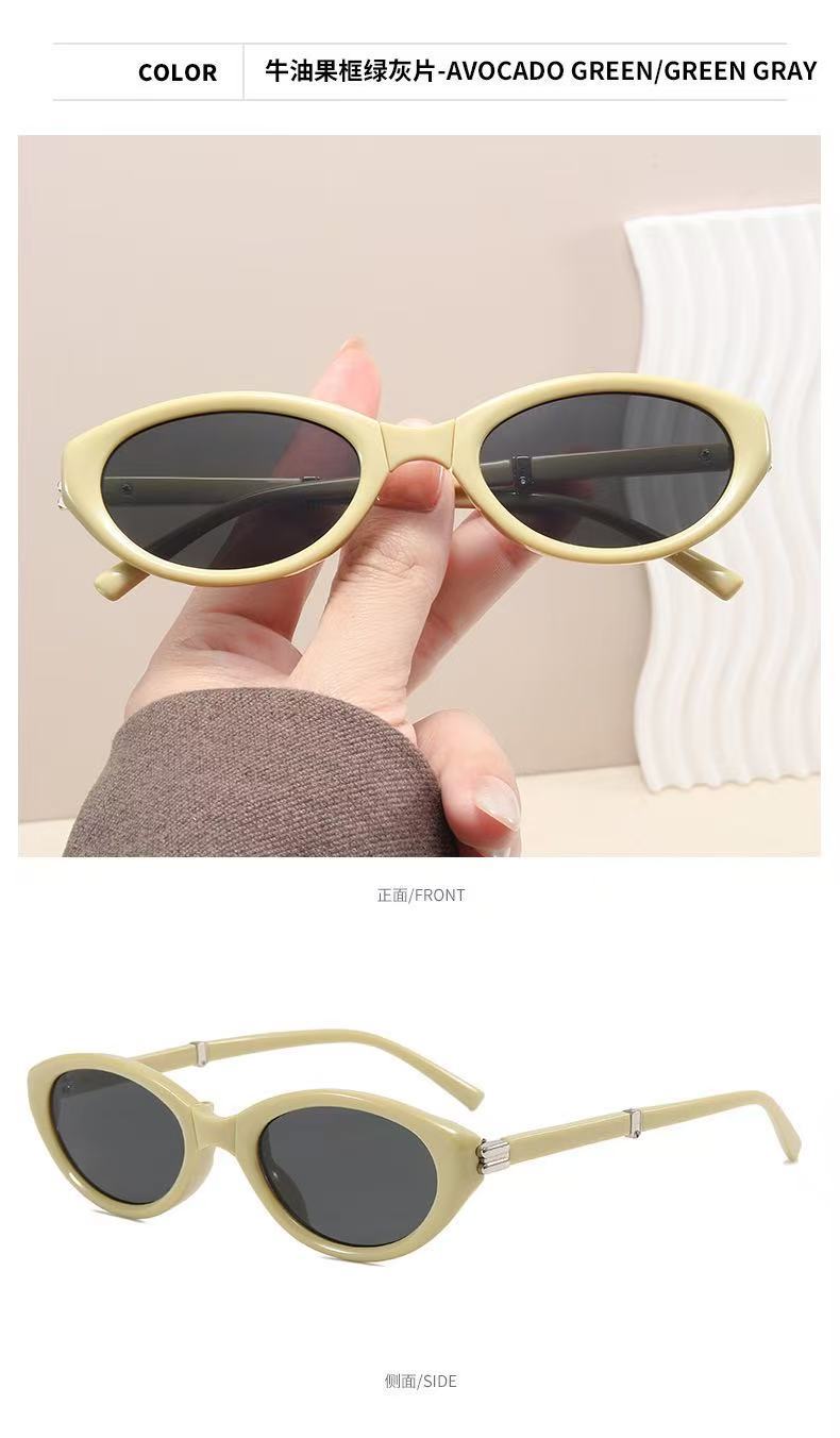 Foldable UV400 Sunglasses for Women, Lightweight Full Frame Sun Glasses for Outdoor Travel and Driving