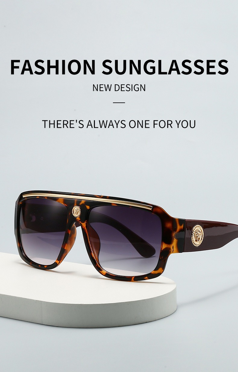 Retro Oversized Aviator Sunglasses for Men and Women, UV400 Full Frame PC Shades for Outdoor Travel and Driving