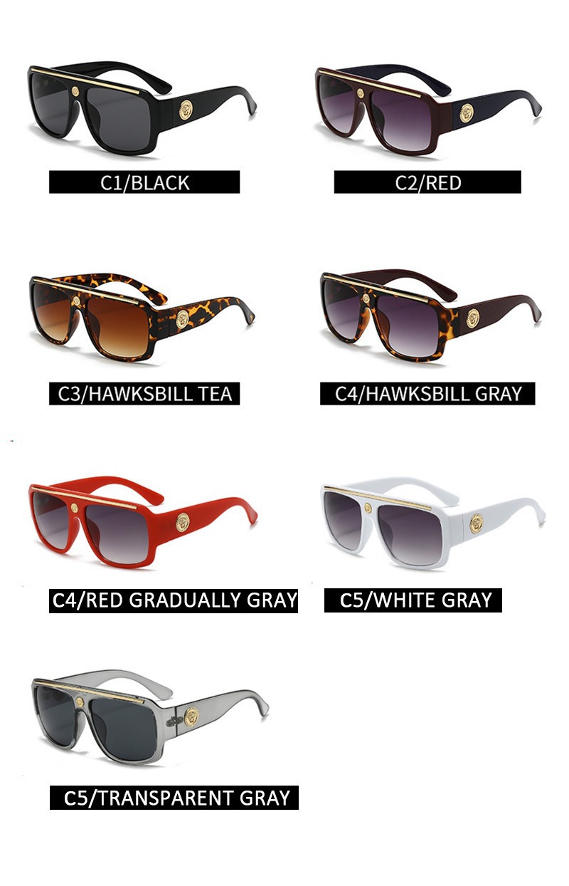 Retro Oversized Aviator Sunglasses for Men and Women, UV400 Full Frame PC Shades for Outdoor Travel and Driving