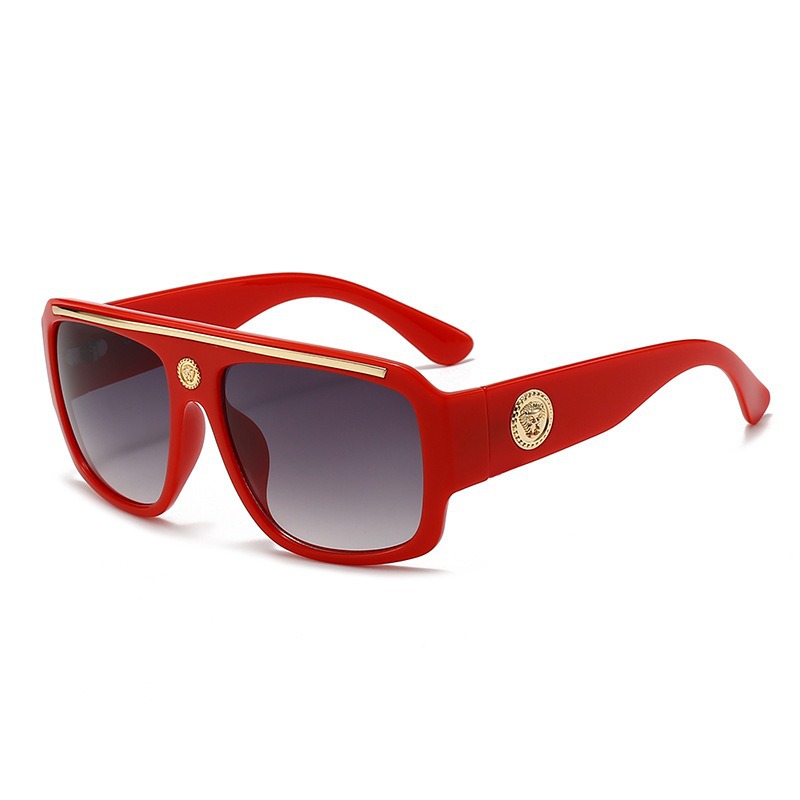 Retro Oversized Aviator Sunglasses for Men and Women, UV400 Full Frame PC Shades for Outdoor Travel and Driving