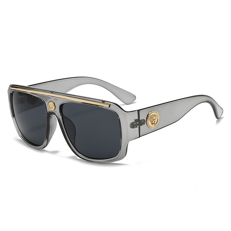 Retro Oversized Aviator Sunglasses for Men and Women, UV400 Full Frame PC Shades for Outdoor Travel and Driving
