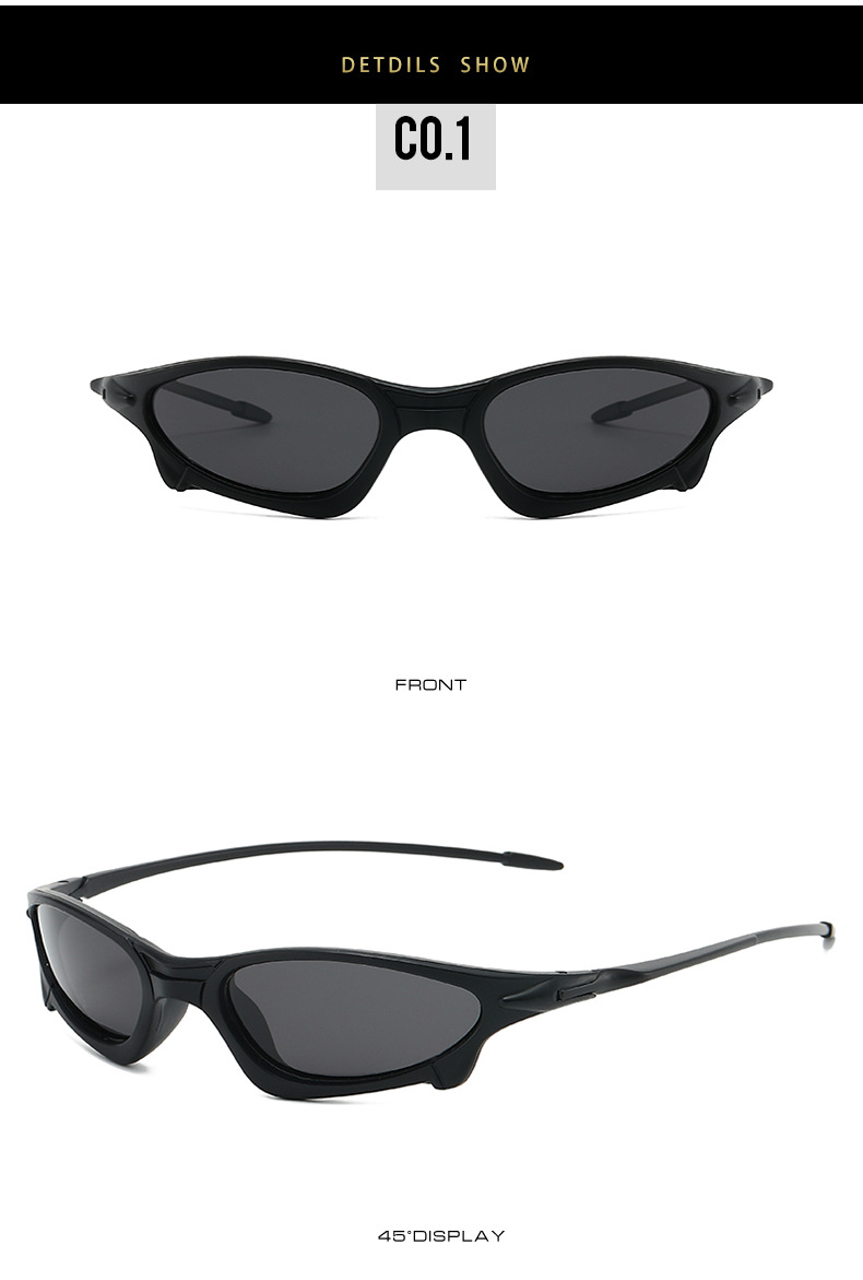 Polarized Cyberpunk Sunglasses for Men and Women, UV400 PC Frame Outdoor Cycling and Fishing Sports Sunglasses