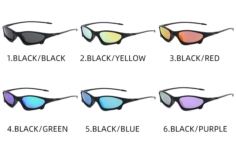 Polarized Cyberpunk Sunglasses for Men and Women, UV400 PC Frame Outdoor Cycling and Fishing Sports Sunglasses