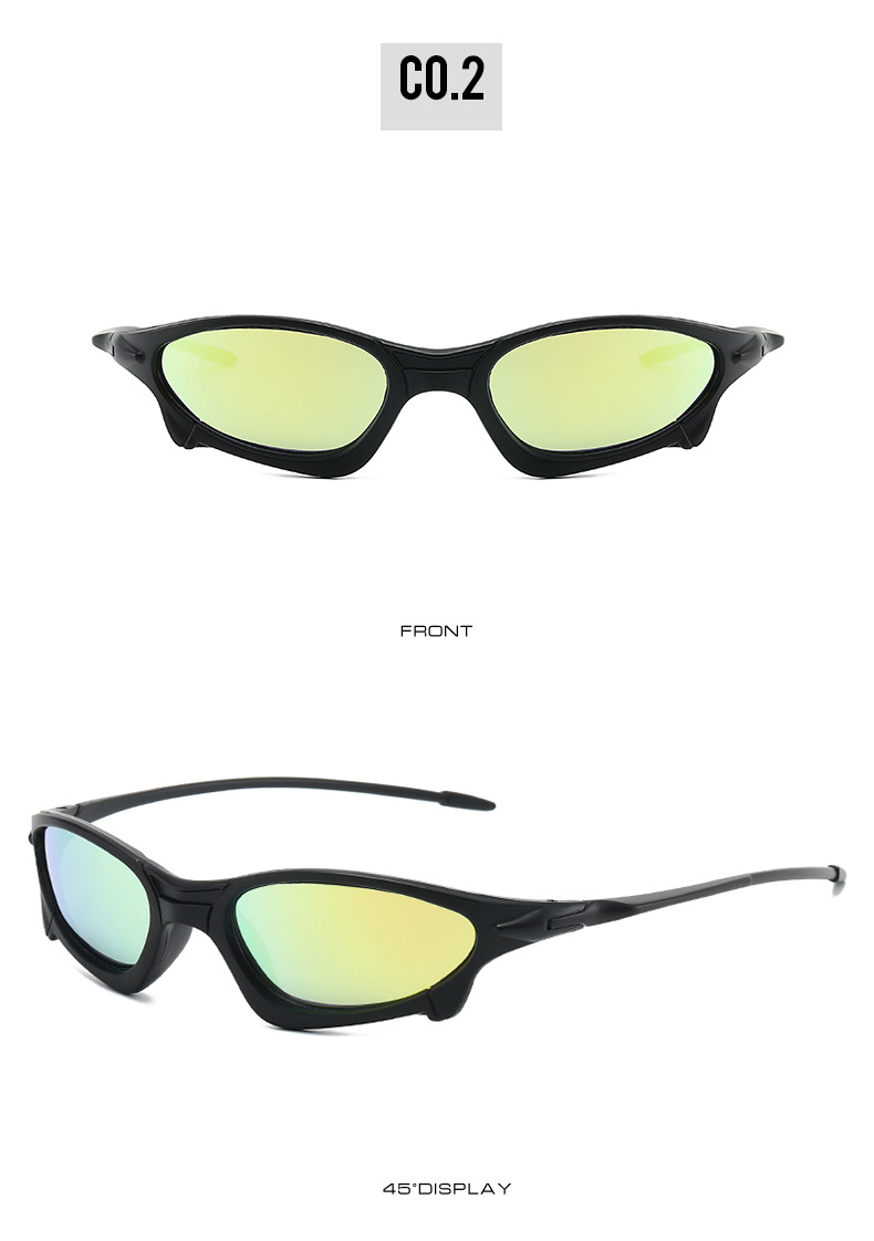 Polarized Cyberpunk Sunglasses for Men and Women, UV400 PC Frame Outdoor Cycling and Fishing Sports Sunglasses