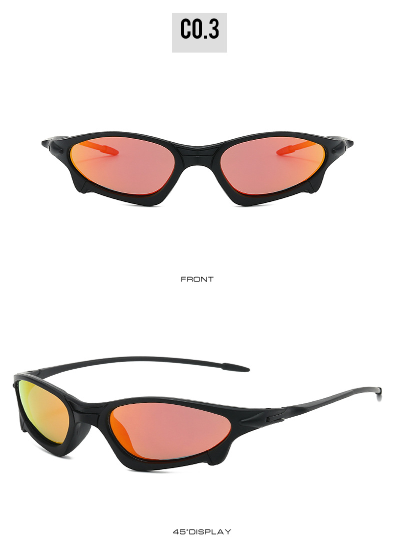 Polarized Cyberpunk Sunglasses for Men and Women, UV400 PC Frame Outdoor Cycling and Fishing Sports Sunglasses