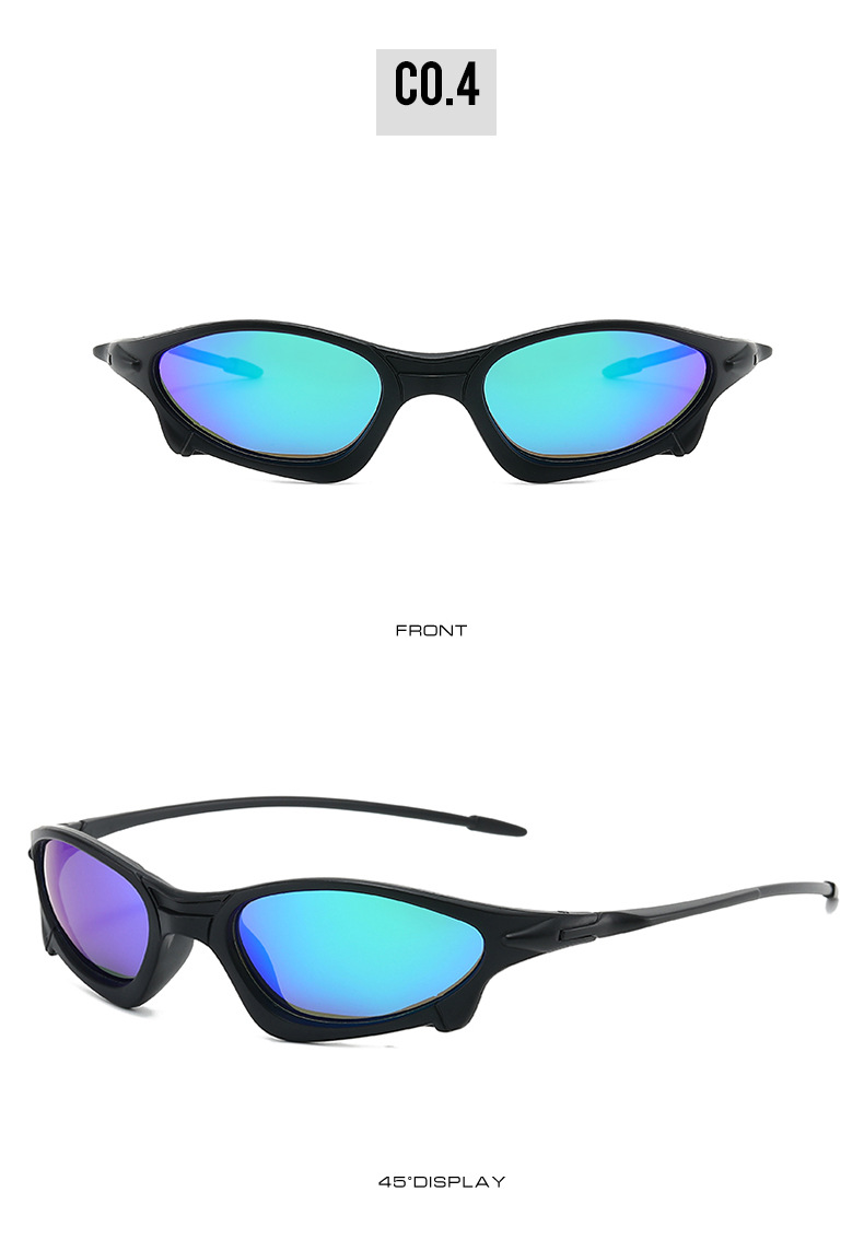 Polarized Cyberpunk Sunglasses for Men and Women, UV400 PC Frame Outdoor Cycling and Fishing Sports Sunglasses