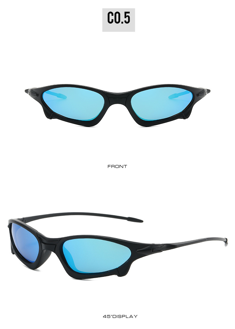 Polarized Cyberpunk Sunglasses for Men and Women, UV400 PC Frame Outdoor Cycling and Fishing Sports Sunglasses