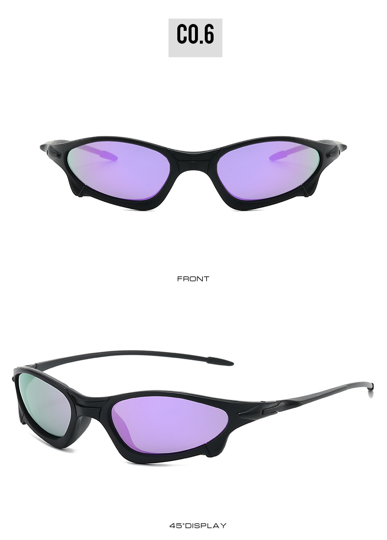 Polarized Cyberpunk Sunglasses for Men and Women, UV400 PC Frame Outdoor Cycling and Fishing Sports Sunglasses