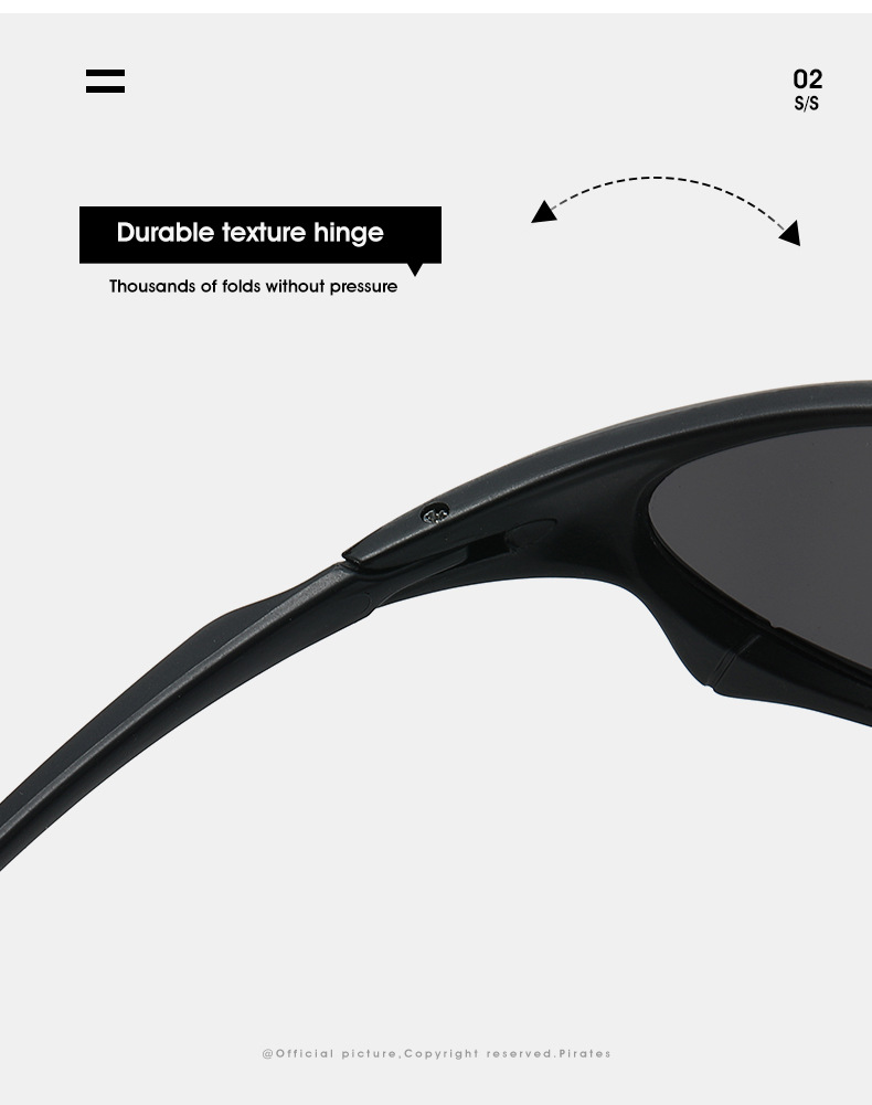 Polarized Cyberpunk Sunglasses for Men and Women, UV400 PC Frame Outdoor Cycling and Fishing Sports Sunglasses