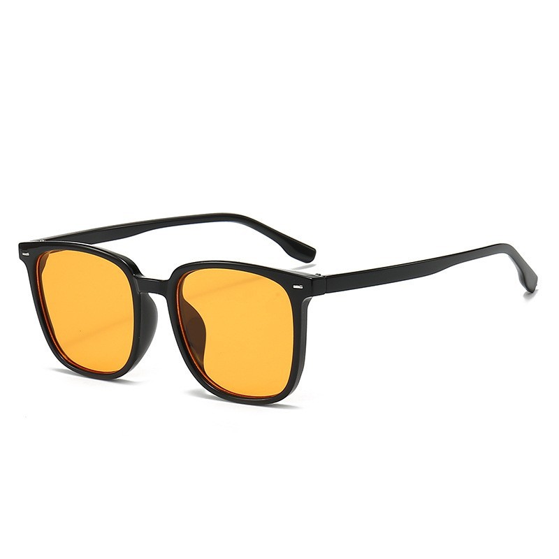Round Frame PC Sunglasses for Women and Men, UV400 Protection Black Frame Grey Lens