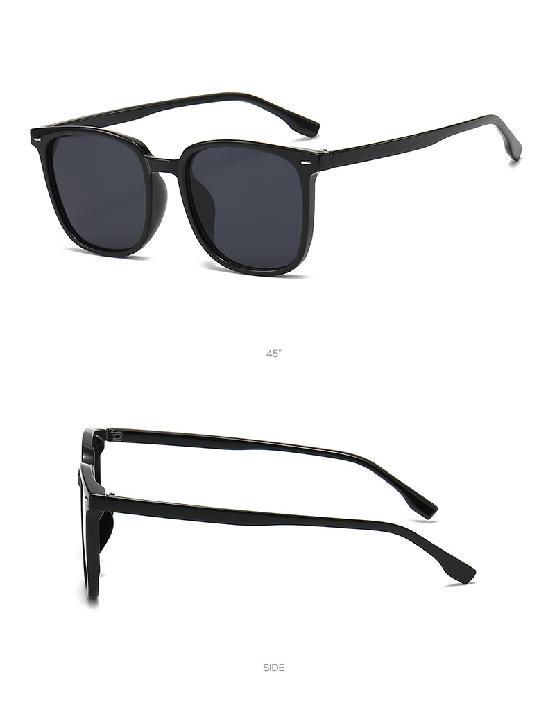 Round Frame PC Sunglasses for Women and Men, UV400 Protection Black Frame Grey Lens