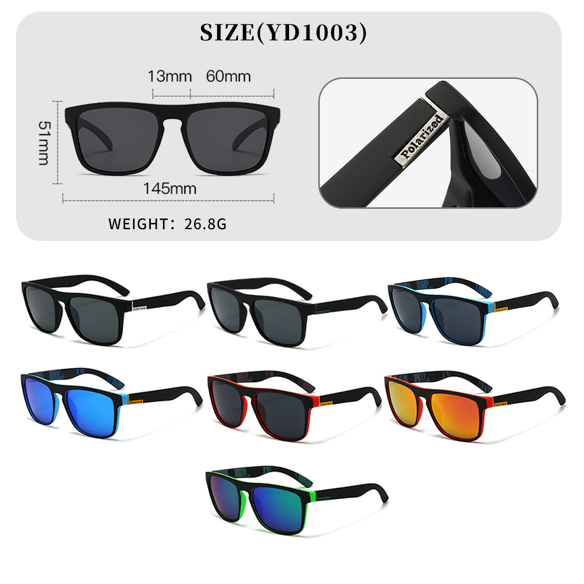 Polarized UV400 Sunglasses for Men and Women, Full Frame Driving Fishing Outdoor Sports Shades
