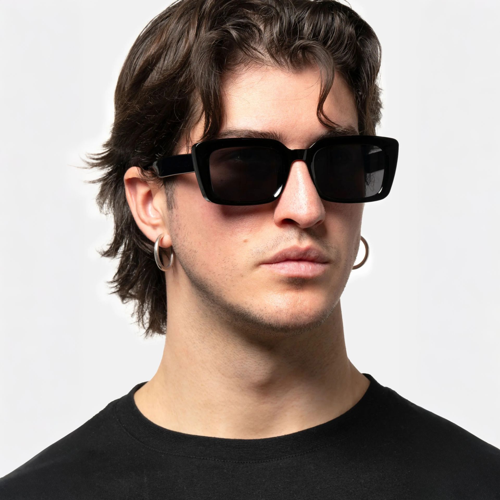 Retro Small Rectangle Sunglasses for Men and Women, UV400 PC Lens Full Frame Sun Glasses for Outdoor Travel