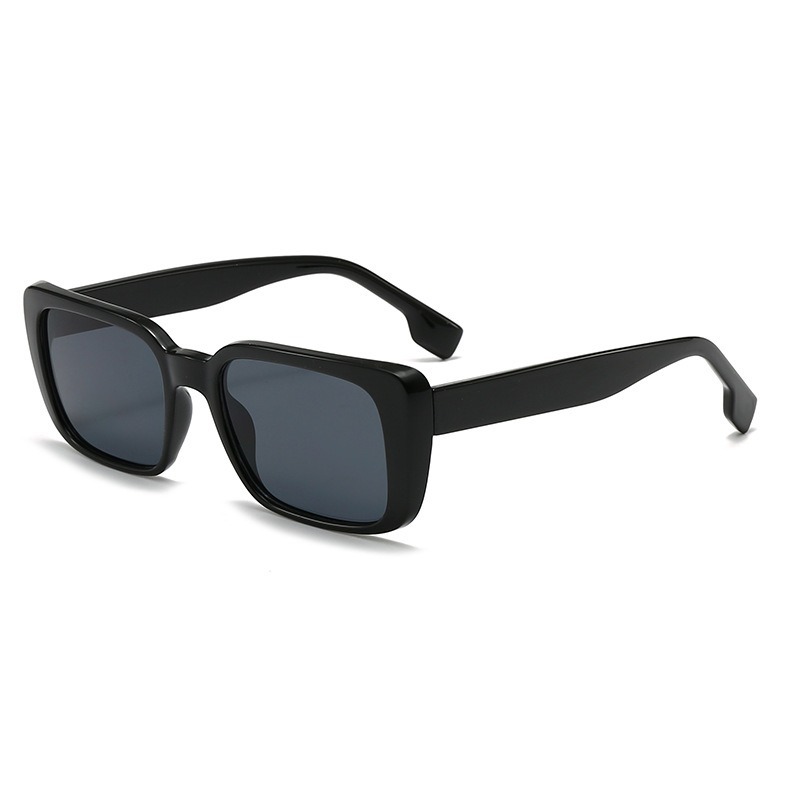 Retro Small Rectangle Sunglasses for Men and Women, UV400 PC Lens Full Frame Sun Glasses for Outdoor Travel