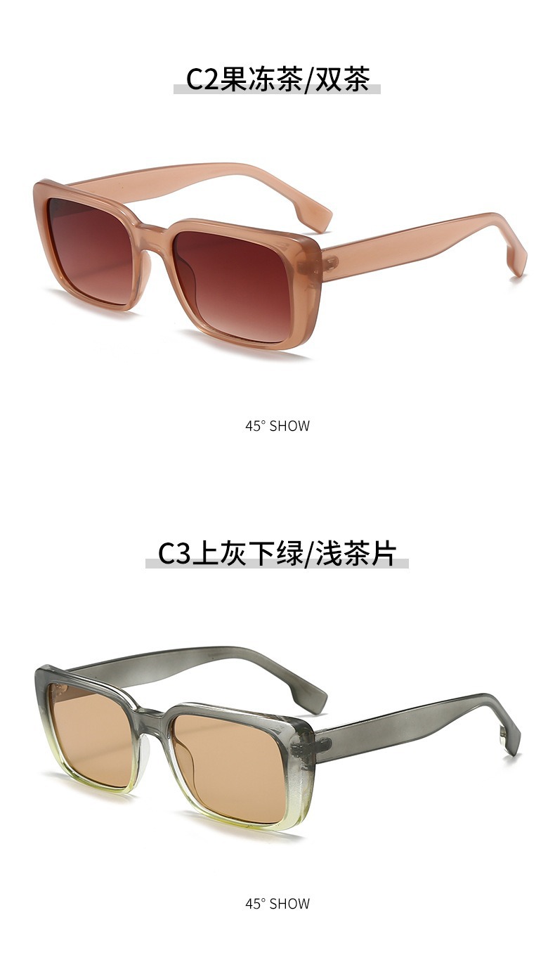Retro Small Rectangle Sunglasses for Men and Women, UV400 PC Lens Full Frame Sun Glasses for Outdoor Travel