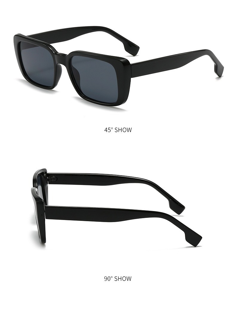 Retro Small Rectangle Sunglasses for Men and Women, UV400 PC Lens Full Frame Sun Glasses for Outdoor Travel