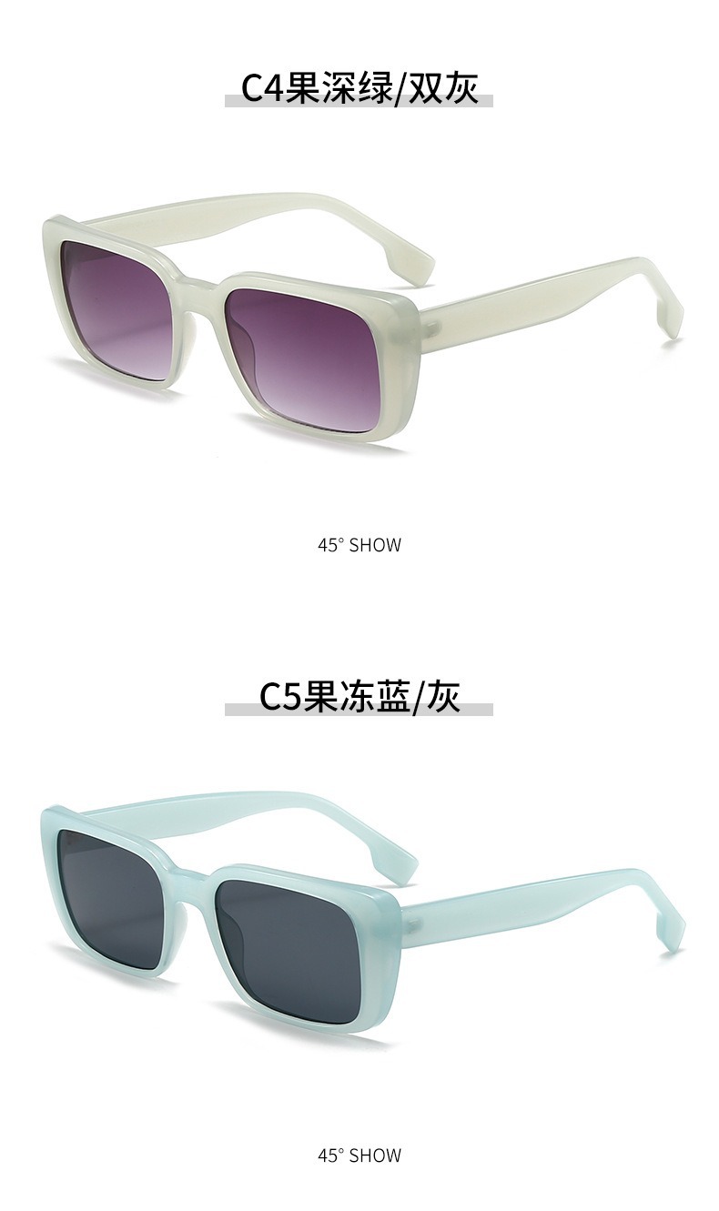 Retro Small Rectangle Sunglasses for Men and Women, UV400 PC Lens Full Frame Sun Glasses for Outdoor Travel
